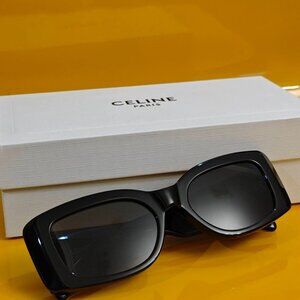 Celine Black Rectangular Sunglasses